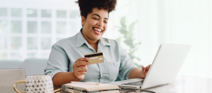 Woman browsing the internet securely with Spectrum Security