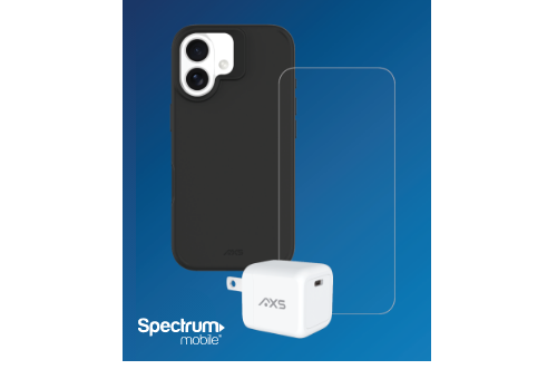 Paquete de accesorios 3 en 1 de iPhone 16 disponible en Spectrum Mobile.